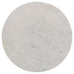 Astoria Round Genuine Marble Side End Table White