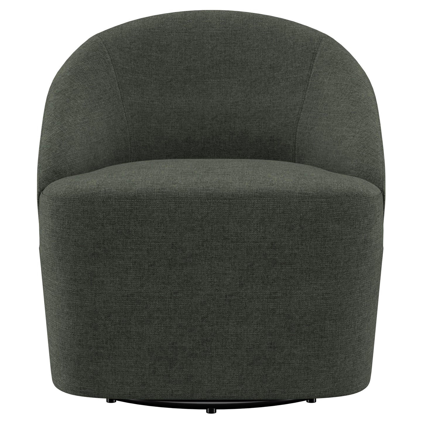 Leon Upholstered Accent Swivel Barrel Chair Hunter Green