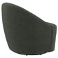 Leon Upholstered Accent Swivel Barrel Chair Hunter Green