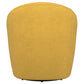 Leon Upholstered Accent Swivel Barrel Chair Mustard Yellow