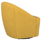 Leon Upholstered Accent Swivel Barrel Chair Mustard Yellow