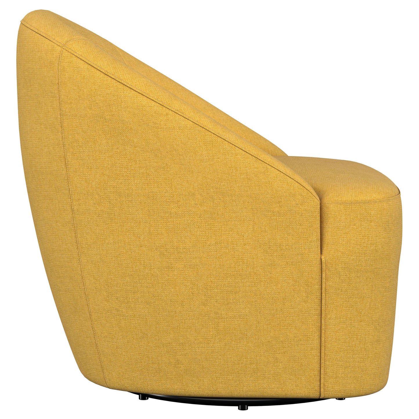 Leon Upholstered Accent Swivel Barrel Chair Mustard Yellow