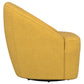 Leon Upholstered Accent Swivel Barrel Chair Mustard Yellow