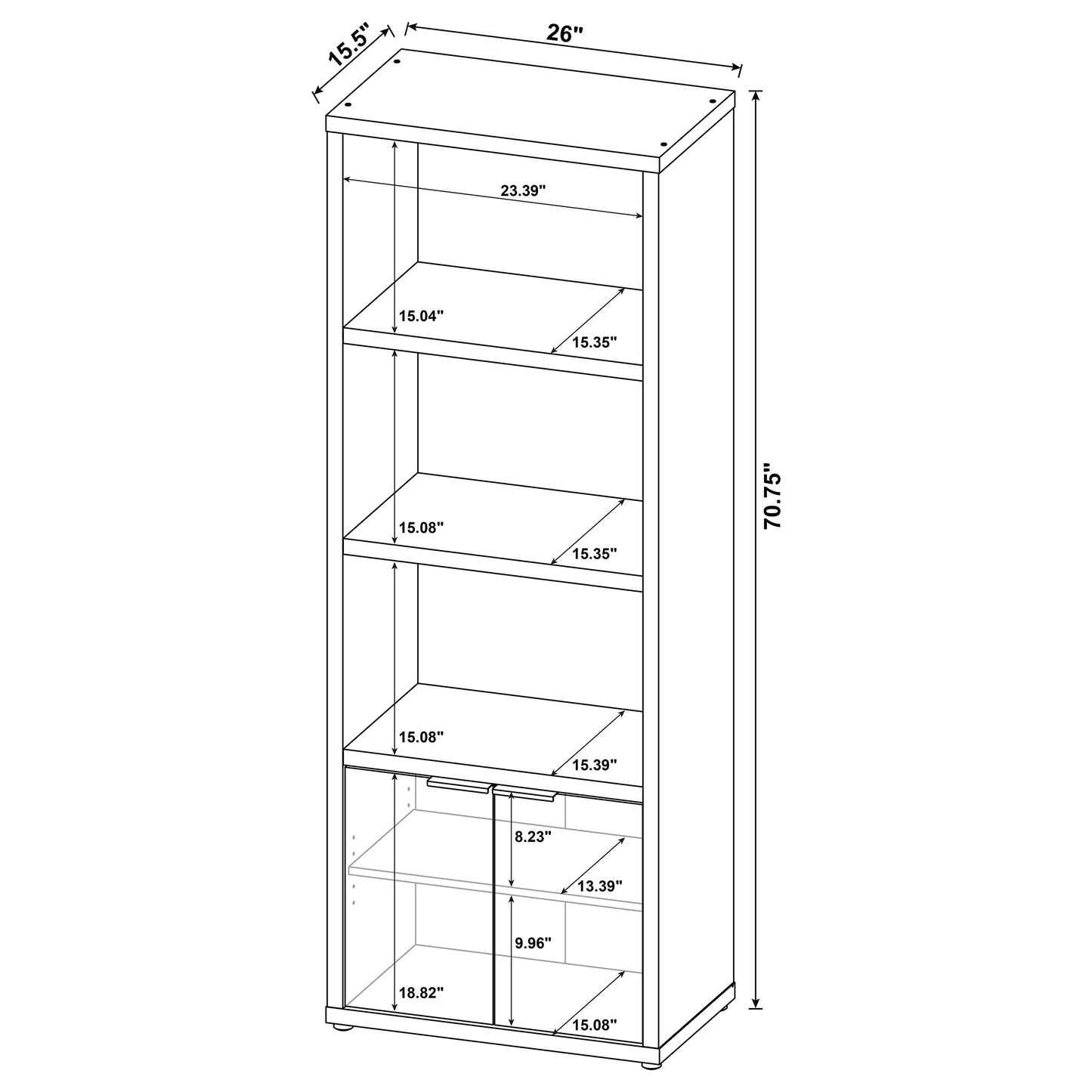 Tabby 3-piece 60-inch TV Entertainment Center Mango