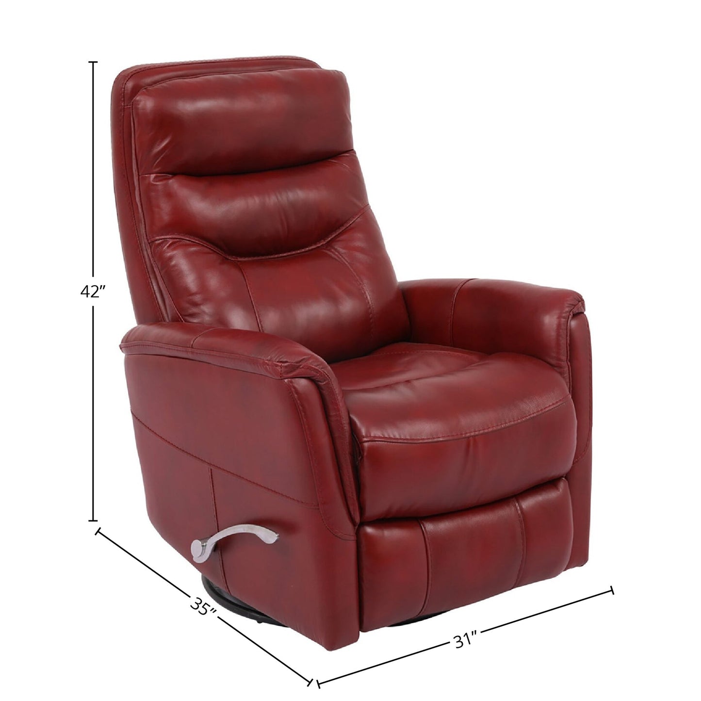 GEMINI - ROUGE MANUAL SWIVEL GLIDER RECLINER