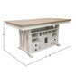 AMERICANA MODERN DINING ISLAND COUNTER HEIGHT TABLE 72 IN. X 42 IN. TO 90 IN, (18 IN BUTTERFLY LEAF)