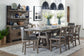 LODGE DINING DINING COUNTER HEIGHT TABLE 86 IN. X 42 IN. TO 110 IN, (24 IN BUTTERFLY LEAF)