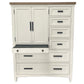 AMERICANA MODERN BEDROOM 2 DOOR CHEST WITH 7 DRAWERS AND WORK STATION
