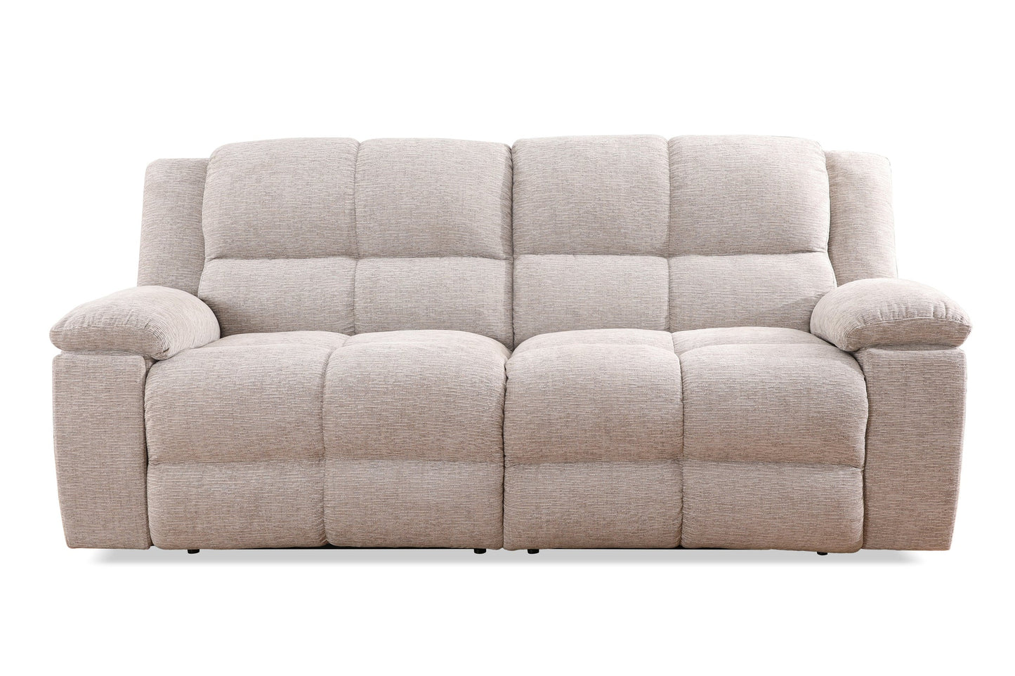 BUSTER - OPAL TAUPE MANUAL DUAL RECLINING SOFA