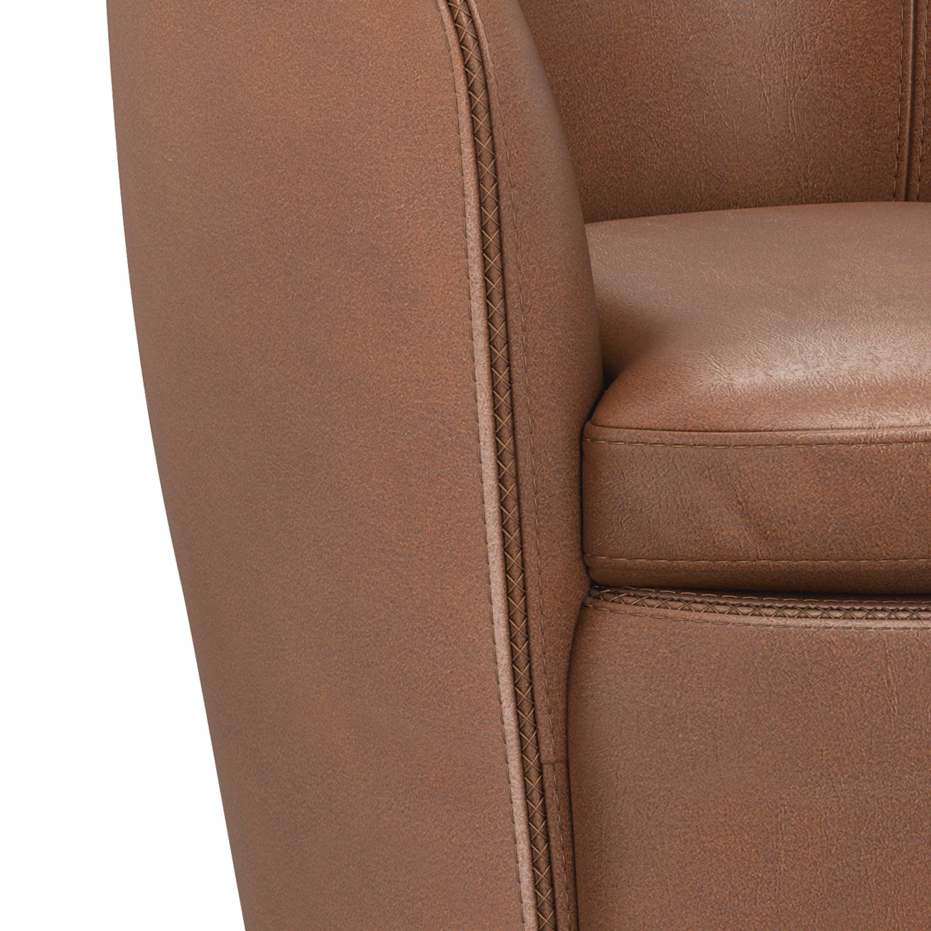 BAROLO - VINTAGE WHISKEY SWIVEL CLUB CHAIR