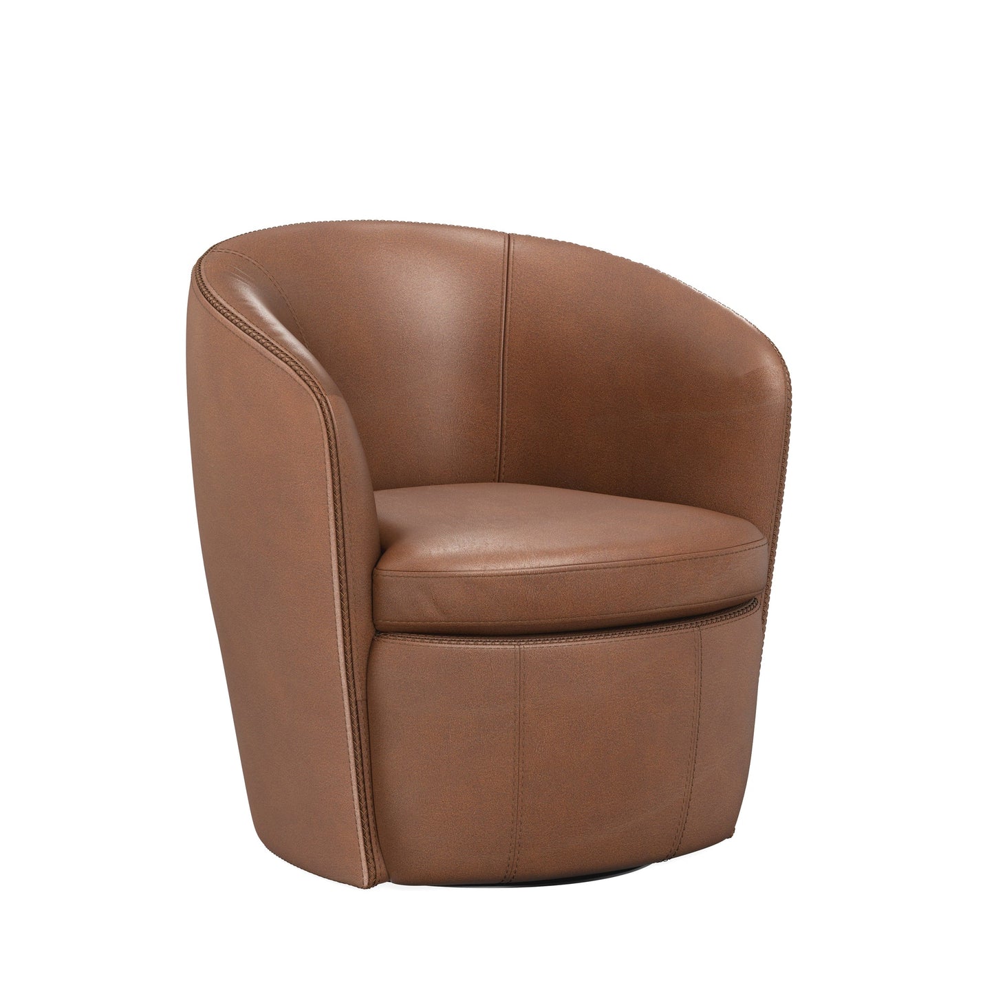 BAROLO - VINTAGE WHISKEY SWIVEL CLUB CHAIR