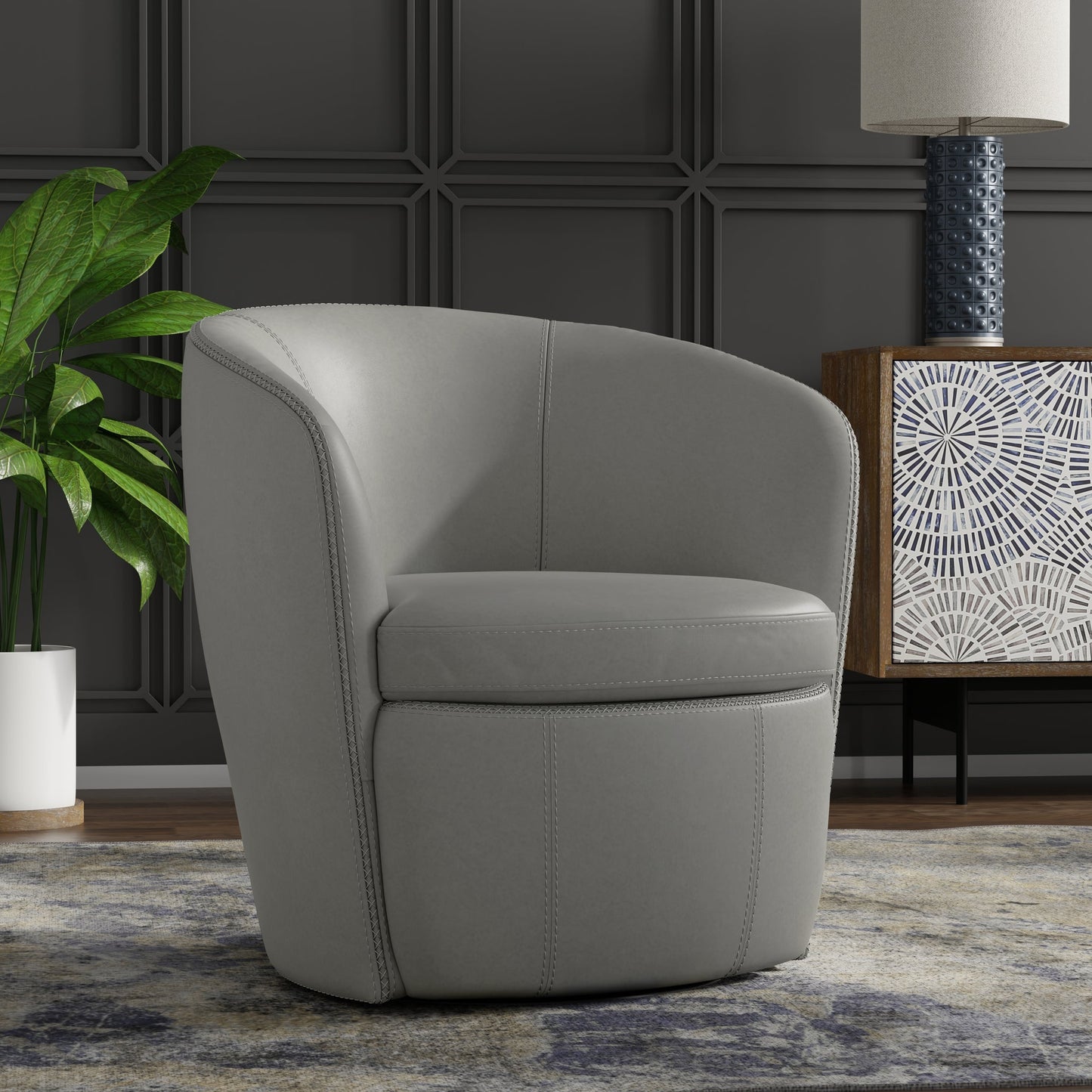 BAROLO - STEAMBOAT ICE SWIVEL CLUB CHAIR