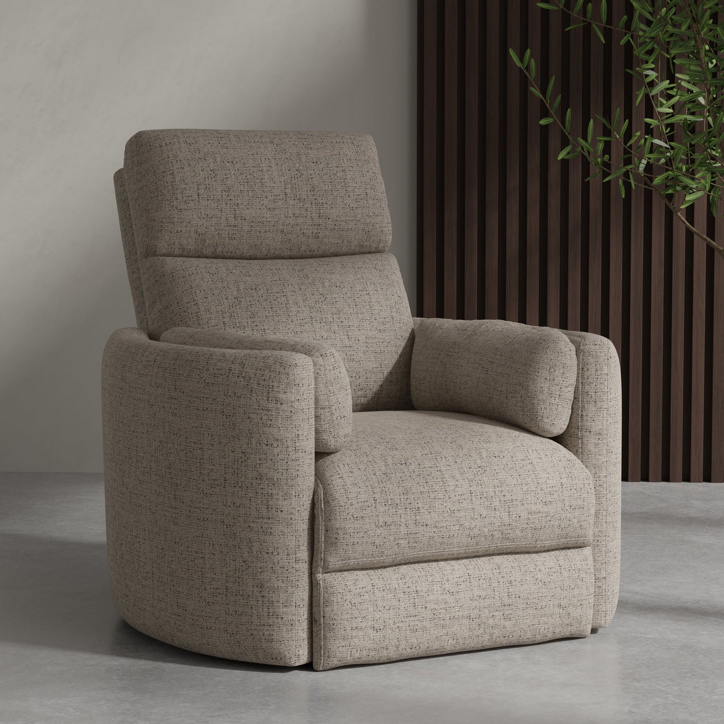 RADIUS - BURLAP MANUAL SWIVEL GLIDER RECLINER