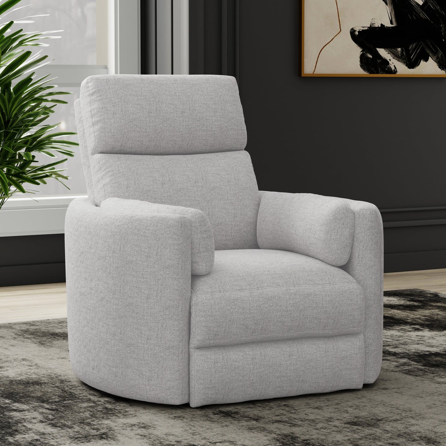 RADIUS - ANGORA LINEN MANUAL SWIVEL GLIDER RECLINER