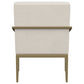 Kirra Upholstered Metal Arm Accent Chair Cream