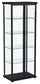 Aero 4-shelf Display Curio Cabinet with LED Lighting Black