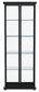 Aero 4-shelf Display Curio Cabinet with LED Lighting Black
