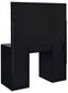 Acena 7-drawer Vanity Set with Lighting Black High Gloss