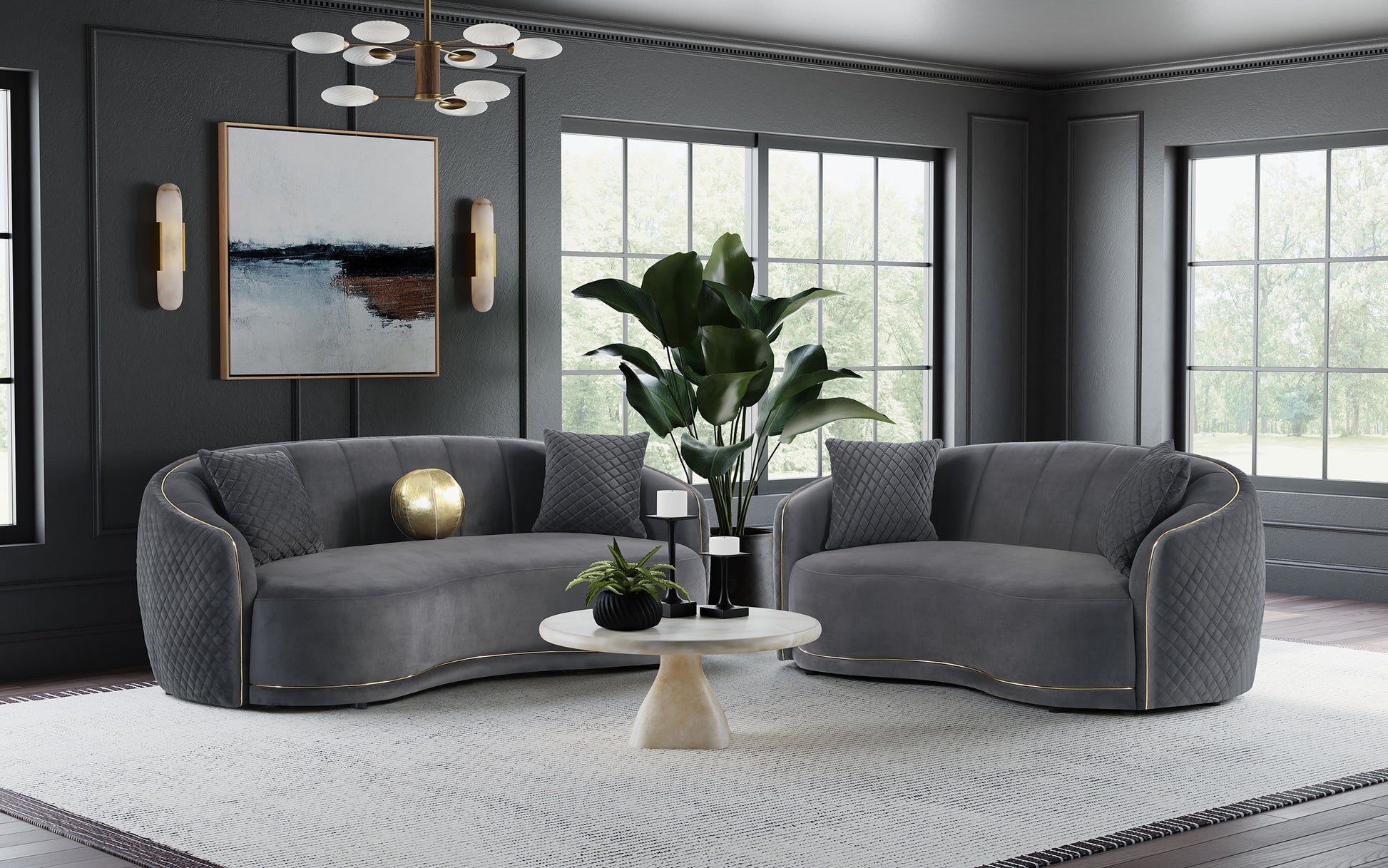Dark grey couch ideas online