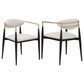 Bradbury Fabric Upholstered Dining Arm Chair Beige (Set of 2)