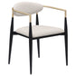Bradbury Fabric Upholstered Dining Arm Chair Beige (Set of 2)