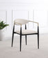 Bradbury Fabric Upholstered Dining Arm Chair Beige (Set of 2)