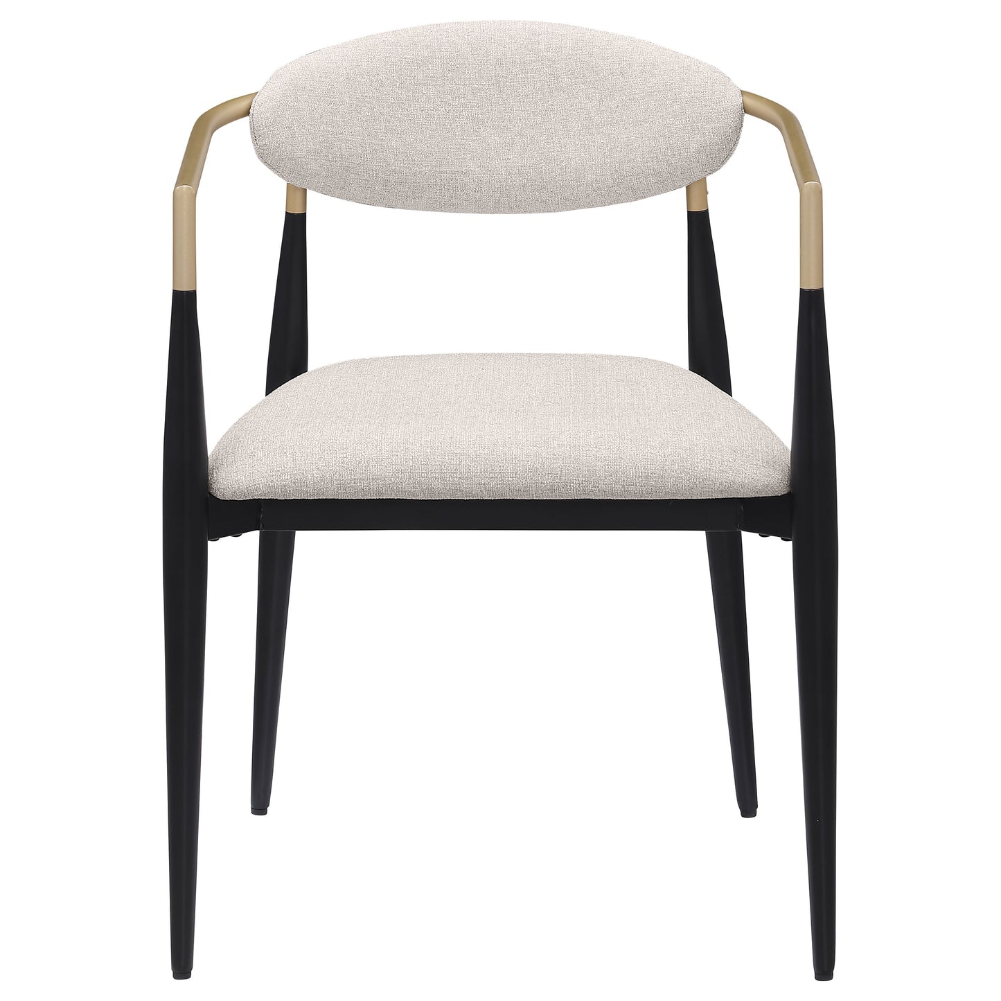 Bradbury Fabric Upholstered Dining Arm Chair Beige (Set of 2)