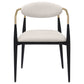 Bradbury Fabric Upholstered Dining Arm Chair Beige (Set of 2)