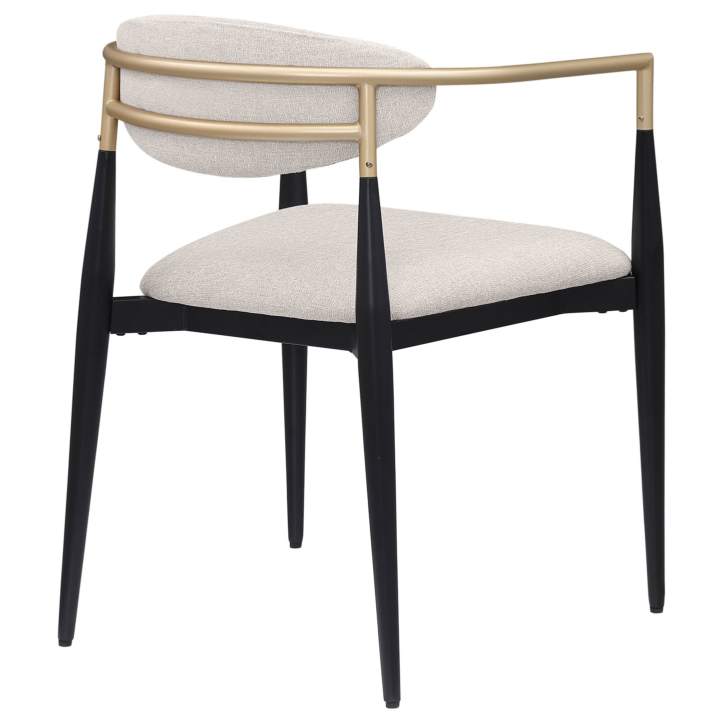 Bradbury Fabric Upholstered Dining Arm Chair Beige (Set of 2)