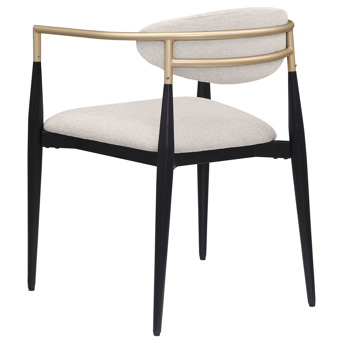 Bradbury Fabric Upholstered Dining Arm Chair Beige (Set of 2)