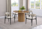 Bradbury Fabric Upholstered Dining Arm Chair Beige (Set of 2)
