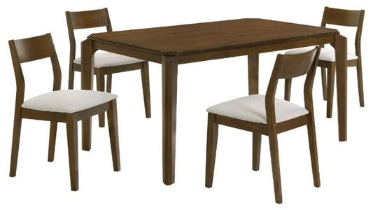 Almonte 5-piece 59-inch Rectangular Dining Set Dark Brown