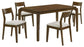 Almonte 5-piece 59-inch Rectangular Dining Set Dark Brown