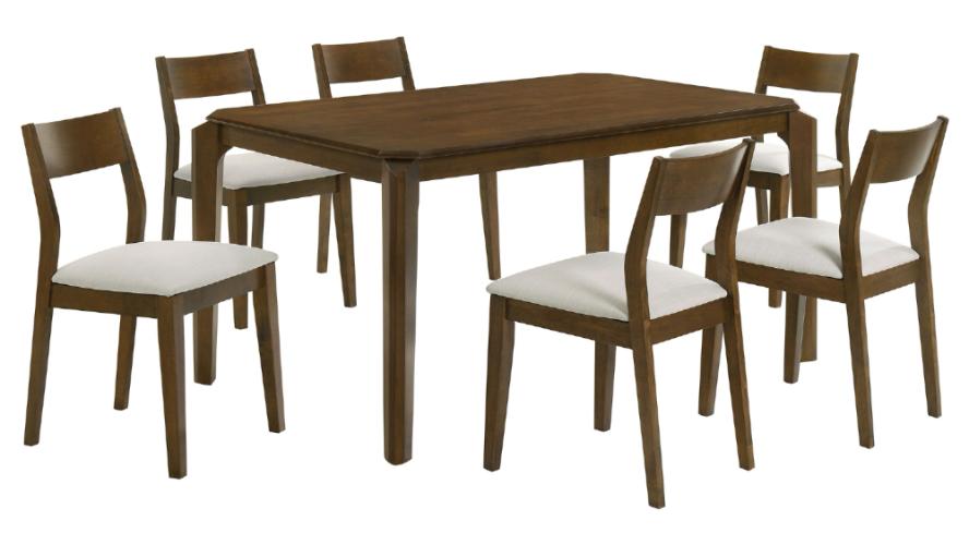 Almonte 7-piece 59-inch Rectangular Dining Set Dark Brown