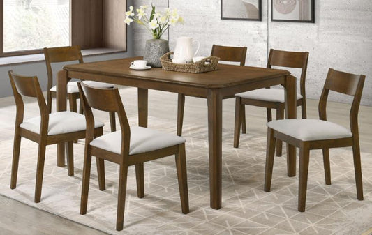Almonte 7-piece 59-inch Rectangular Dining Set Dark Brown