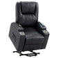 Armstrong Upholstered Power Lift Massage Recliner Espresso