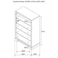Gran Park 5-drawer Bedroom Chest of Drawers Dark Cocoa