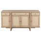 Kailani 4-door Cane Sideboard Buffet Cabinet Beige Oak