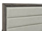 Wright 52-inch Upholstered Eastern King Bed Brown Oak