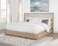 Kailani 52-inch Queen Wingback Bed Beige Oak