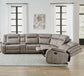 BLAKE - DESERT TAUPE 6PC MODULAR RECLINING SECTIONAL WITH CONSOLE