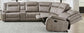 BLAKE - DESERT TAUPE 6PC MODULAR RECLINING SECTIONAL WITH CONSOLE