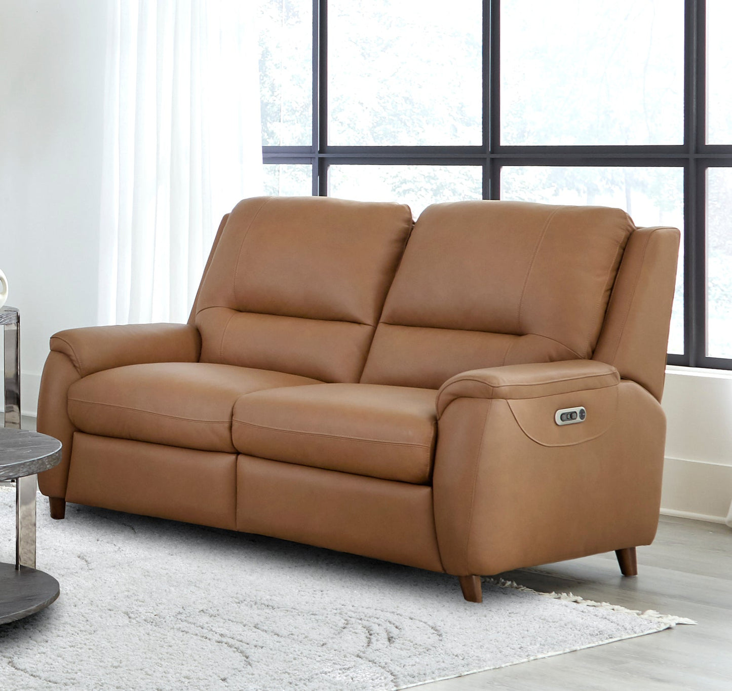 AUSTIN - CARAMEL CREAM POWER CONSOLE LOVESEAT