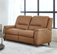 AUSTIN - CARAMEL CREAM POWER CONSOLE LOVESEAT