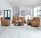 AUSTIN - CARAMEL CREAM POWER CONSOLE LOVESEAT