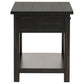 Payne 1-drawer Wood End Table with Shelf Distressed Java
