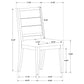 Elodie 5-piece Rectangular Extension Leaf Dining Set Black