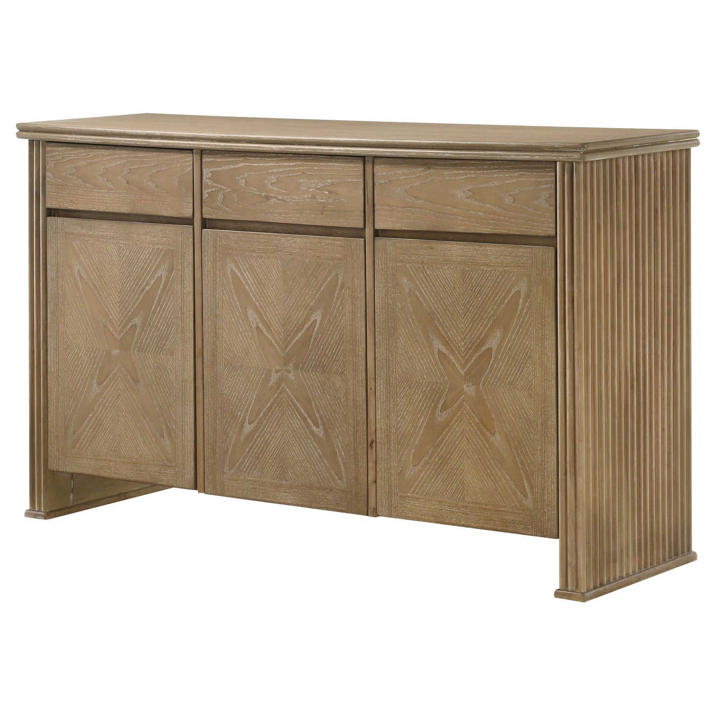 Adina 3-door 59-inch Sideboard Server Distressed Light Brown