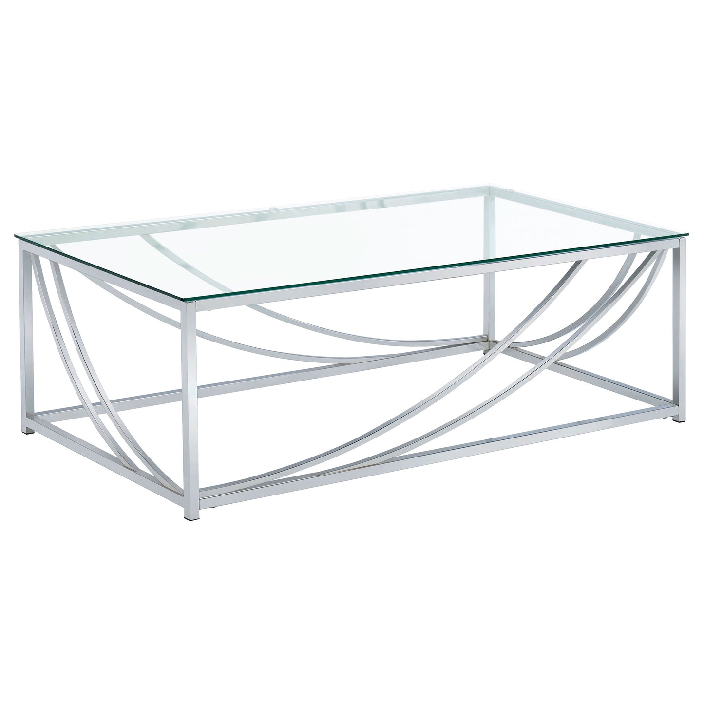 Lille 3-piece Glass Top Coffee And End Table Set Chrome