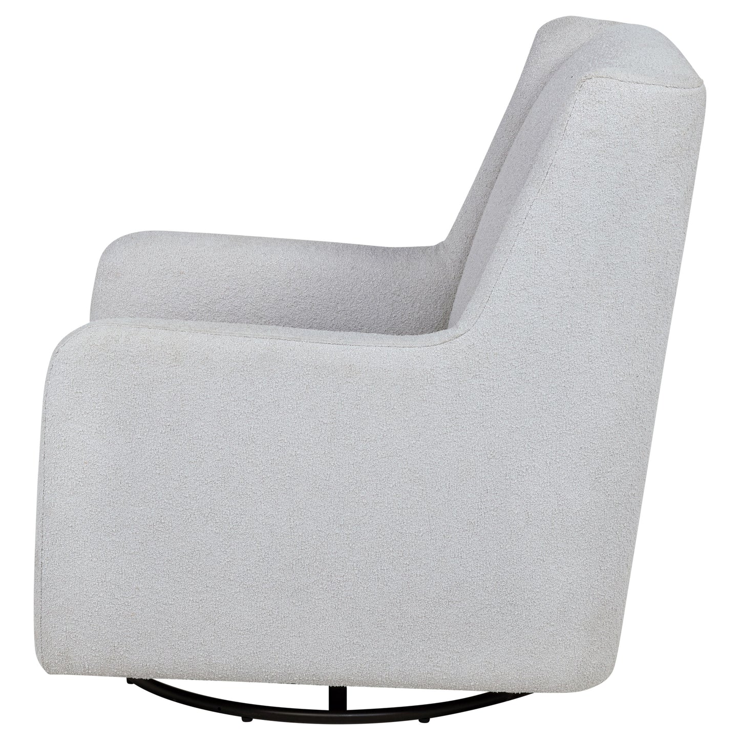 Serra Boucle Upholstered Swivel Glider Dove Grey